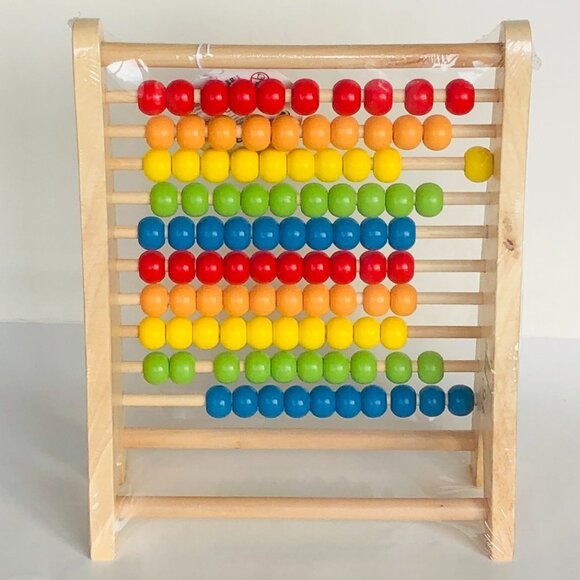 Hape Abacus Wooden Rainbow Colorful Counting Bead New Sealed Age 3+ - Picture 12 of 15